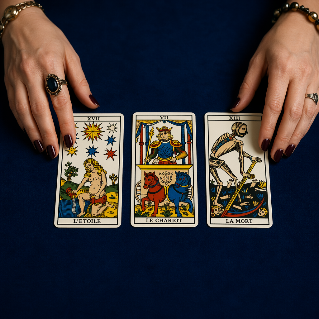 Tirage 3 cartes — Tarot de Marseille — Institut Sylvain Mercure